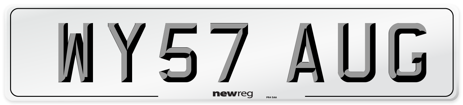 WY57 AUG Number Plate from New Reg